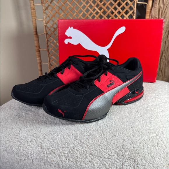 Puma Men's Black and Red Cell Surin 2 Nbk Athletic Shoes - Picture 8 of 15